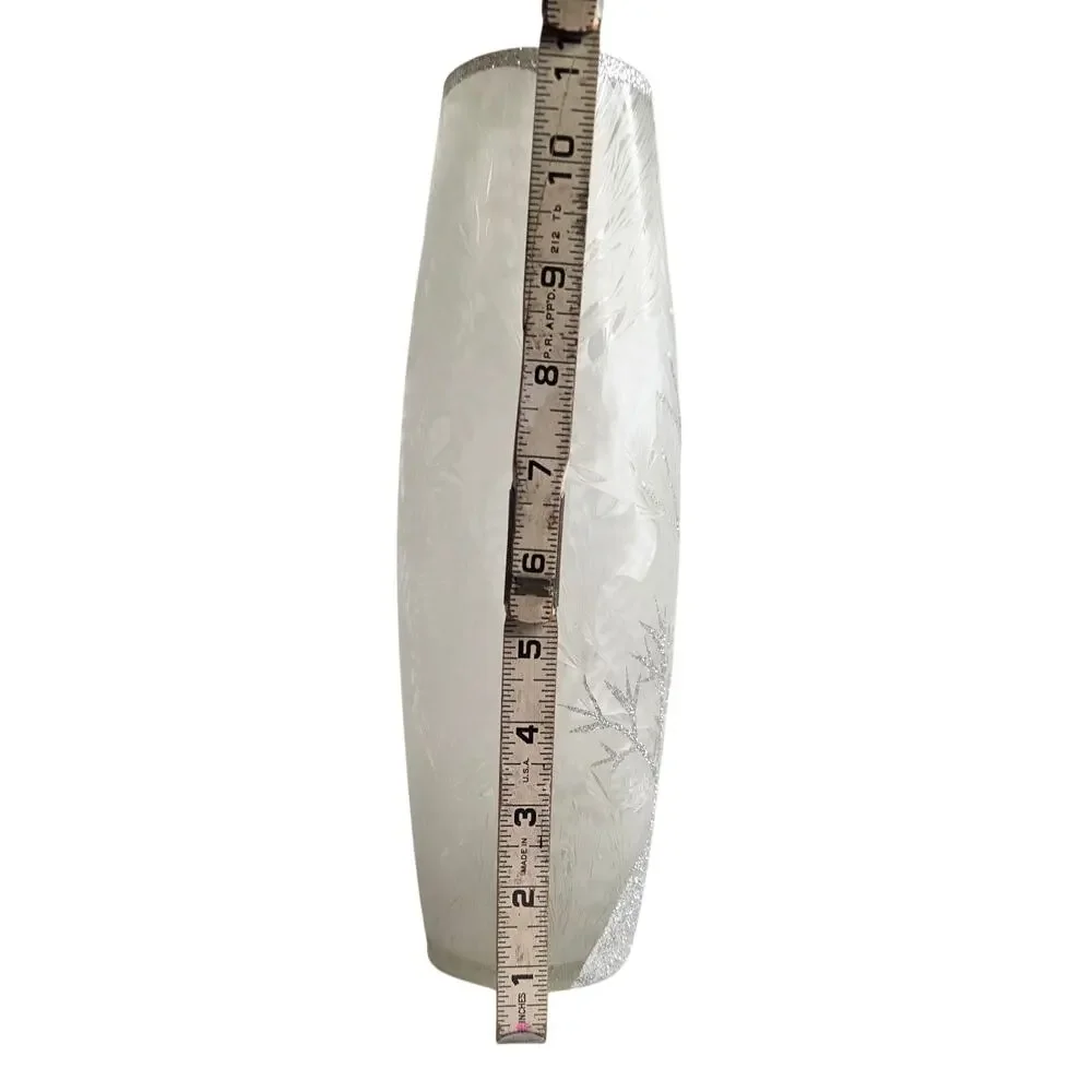 Gerson International Frosted Glittered Glass Vase 11